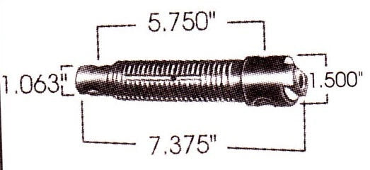 Leaf Spring Pin 327-488 for Heavy-Duty Suspension – Replaces B1385-55, 21385